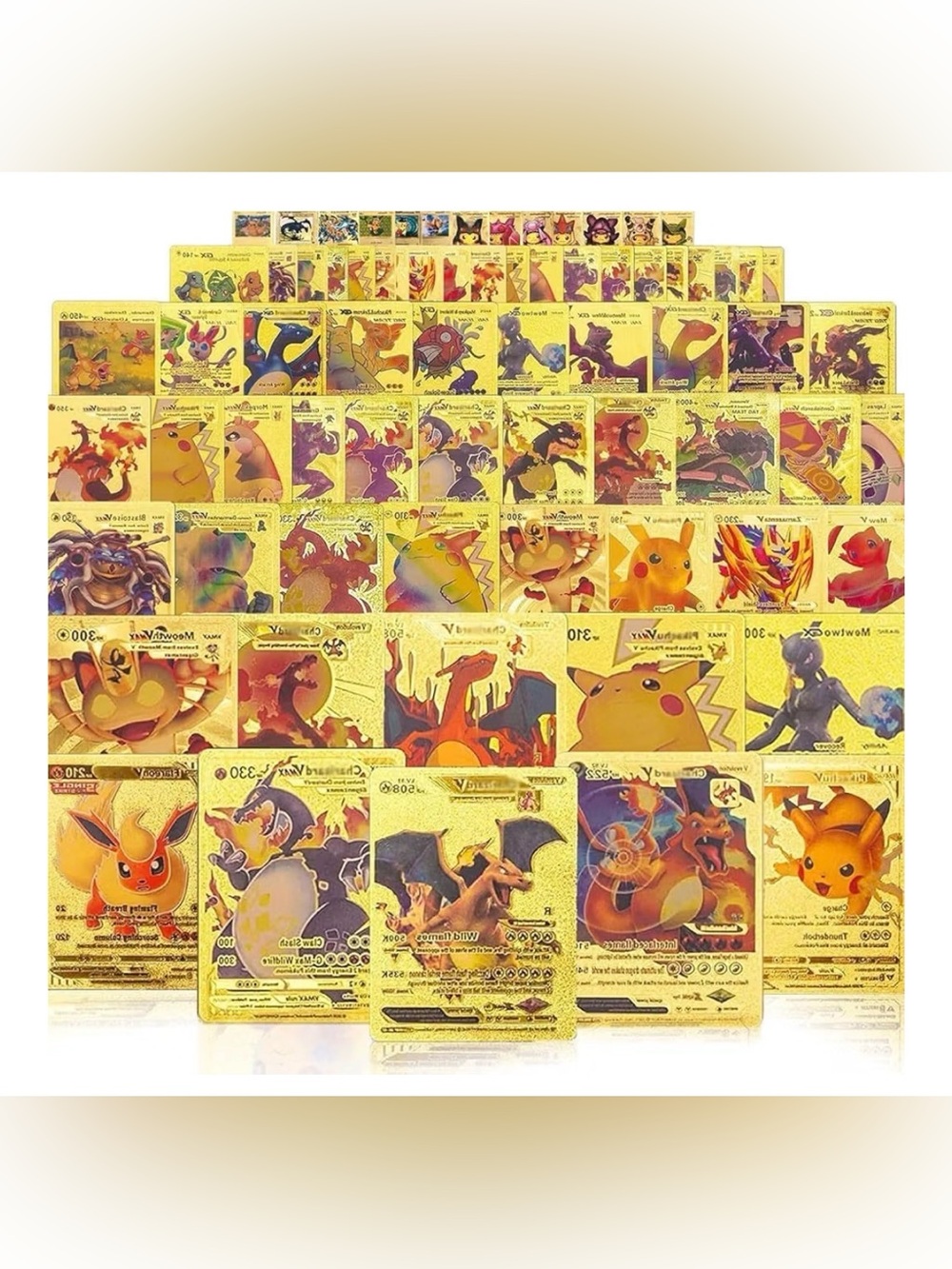 Gold Pokémon Trading Card Collection - Premium Decorative Display